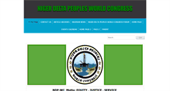 Desktop Screenshot of nigerdeltapeoplesworldcongress.org