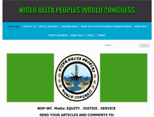 Tablet Screenshot of nigerdeltapeoplesworldcongress.org